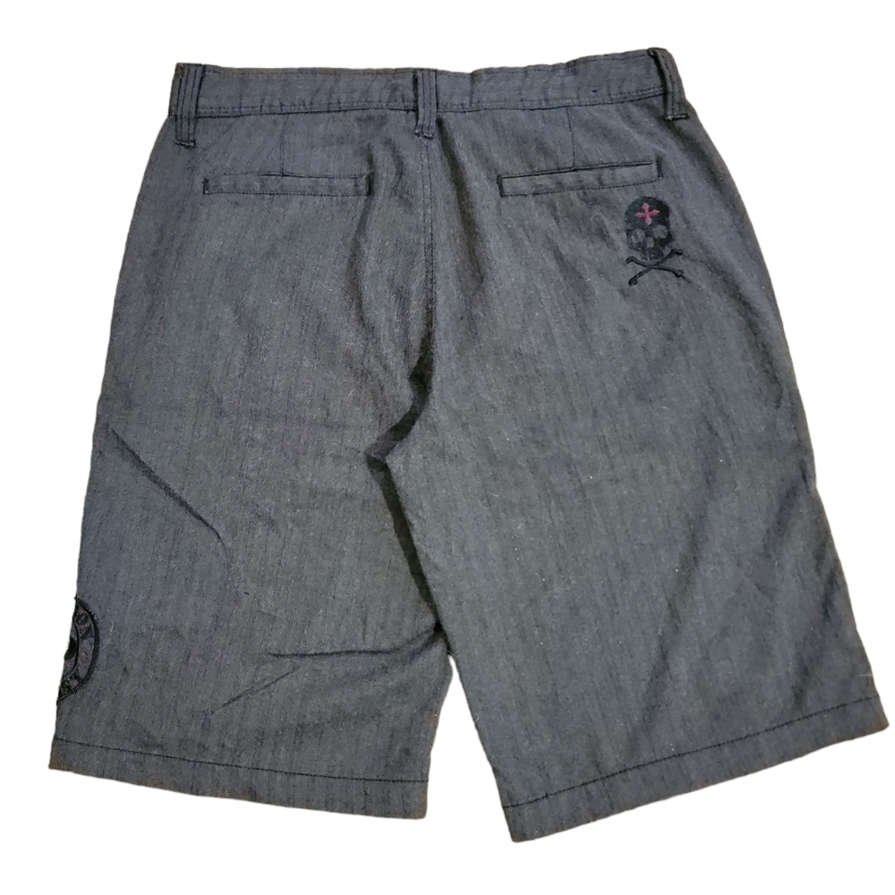 Men's Black Premium Affliction shorts - Picture 2 of 4